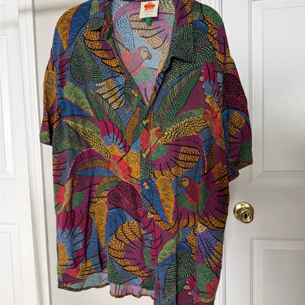 FARM Rio Multicolor Tropical Leaf Women's Shirt